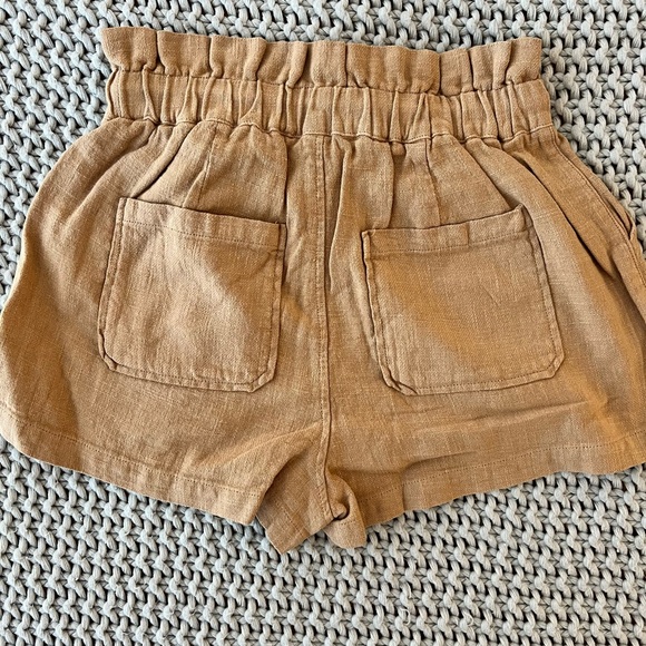 NWT Blank NYC 100% Ramie (Grass Linen) Paperbag Shorts - Picture 3 of 8